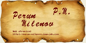 Perun Milenov vizit kartica